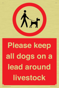Please keep all dogs on a lead around livestock